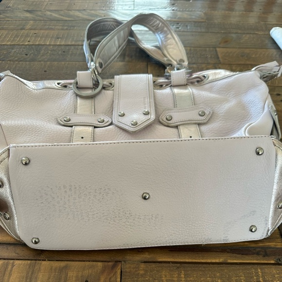 Gustto Large Light Pink Leather Bag Made in Spain - Picture 4 of 7